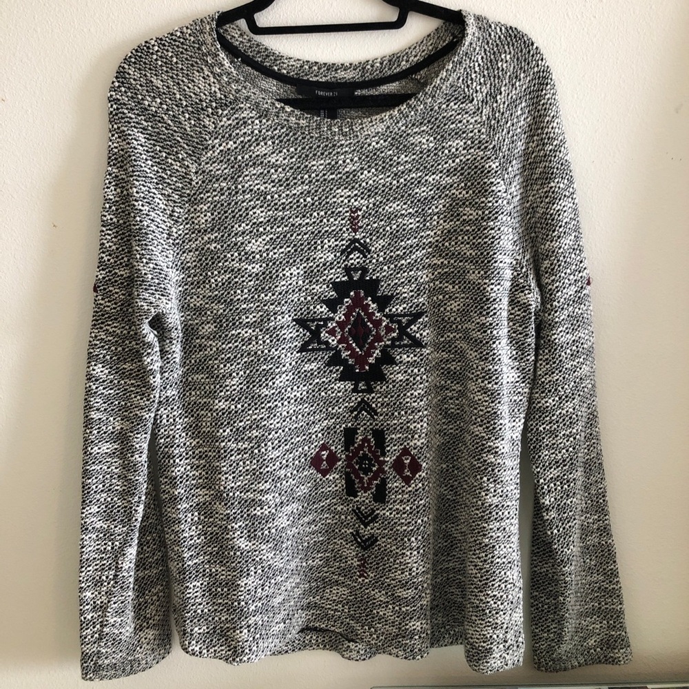 Grey long sleeve sweater